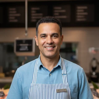 Pedro, professor das aulas de Peixaria da Academia de Perecíveis